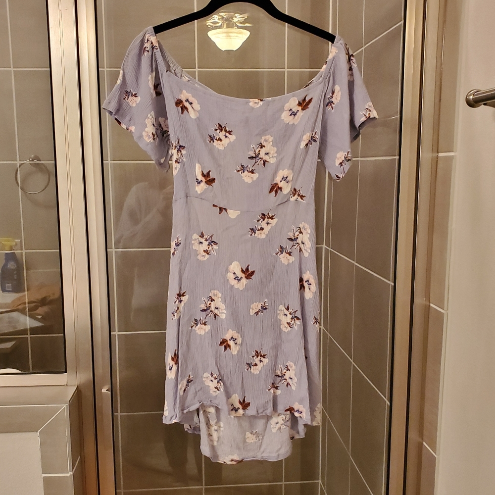 Lilac floral backless mini dress - Picture 5 of 7
